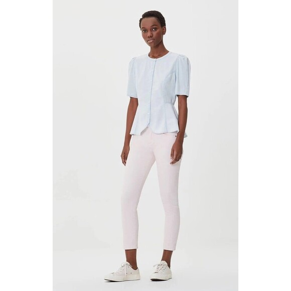 Citizens of Humanity Elsa Mid Rise Slim Fit Rosewater Light Pink Crop Jeans 26 - Picture 1 of 8